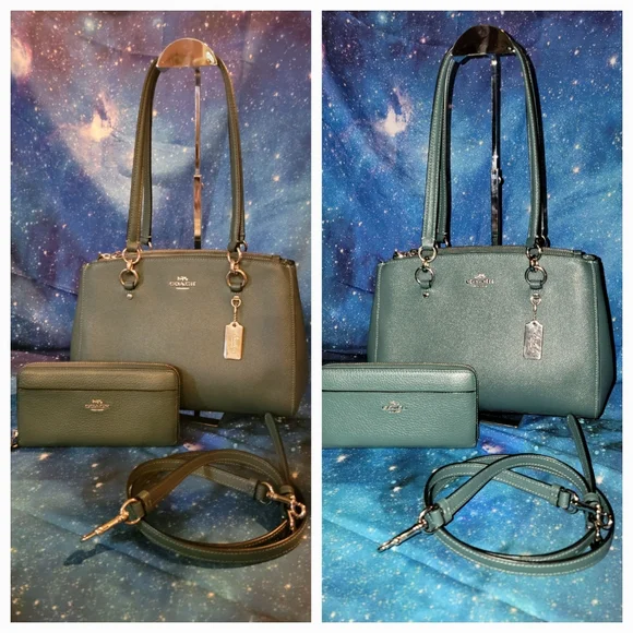 SOLD Coach Handbag & Matching Wallet (green) - Picture 14 of 14
